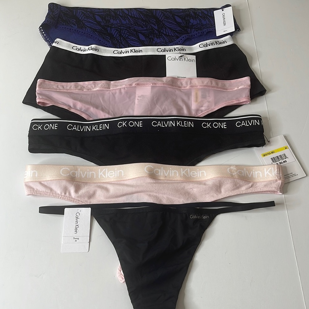 Calvin Klein Assortment of Panties - 6 Pairs Size Medium / 6